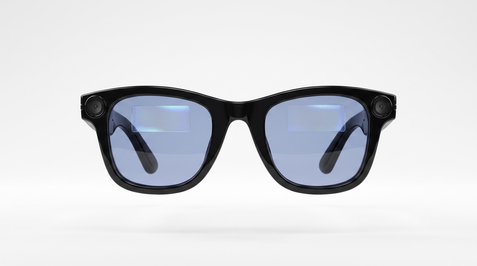 Theora glasses, front studio view with HUD lenses